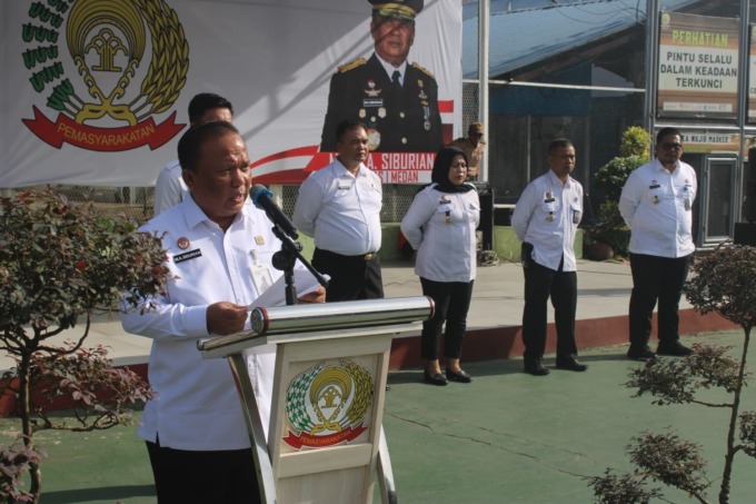 PERINGATI: Lapas Kelas I Medan memperingati Hari Pahlawan, Jumat (10/11/2023).