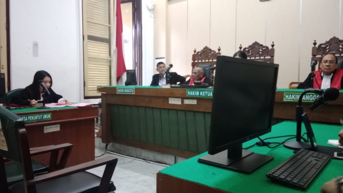 TERDAKWA: JPU membacakan tuntutan terhadap keempat terdakwa kasus pembegalan secara virtual, Senin (20/11/2023).