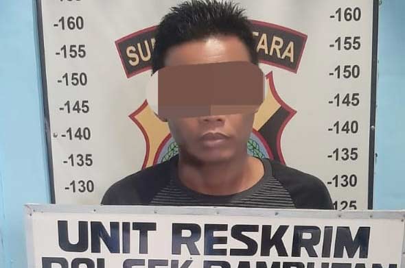TANGKAP: Pelaku pembacokan majikan di Jalan Letda Sujono Kelurahan Pinang Mancung Kecamatan Bajenis Kota Tebingtinggi berhasil diringkus Unit Reskrim Polsek Rambutan.