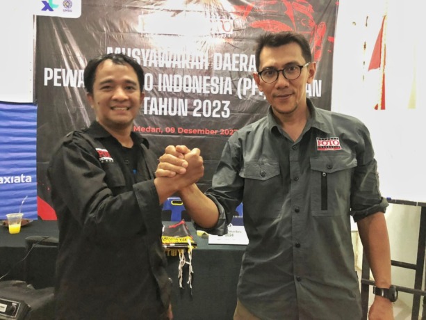 Ketua dan Sekretaris PFI Medan Terpilih Periode 2023-2026, Risky Cahyadi dan M. Zulfan Dalimunthe.