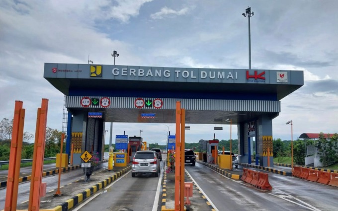 Gerbang Tol Dumai.(ist/SUMUT POS)