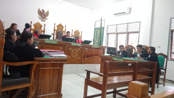 SIDANG: Enam terdakwa kasus sabu menjalani sidang secara virtual di PN Medan, Rabu (31/1/2024).
