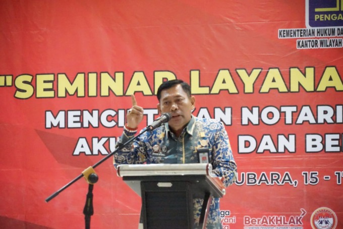 Kepala Kantor Wilayah Kementerian Hukum dan Hak Asasi Manusia Sumatera Utara, Mhd. Jahari Sitepu.(ist/SUMUT POS)