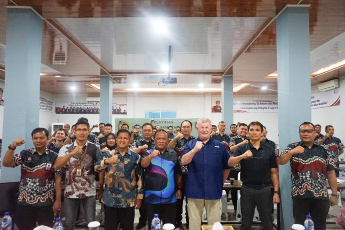 TUTUP: Lapas I Medan tutup kegiatan Pendidikan dan Pelatihan Pengamanan ICITAP, Jumat (23/2/2024).