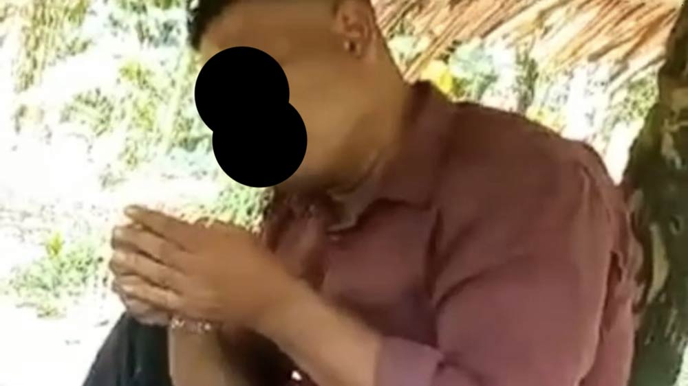 Oknum polisi berinisial MS lagi asyik menyabu.Istimewa/Sumut Pos.