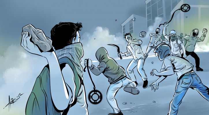 Ilustrasi tawuran.