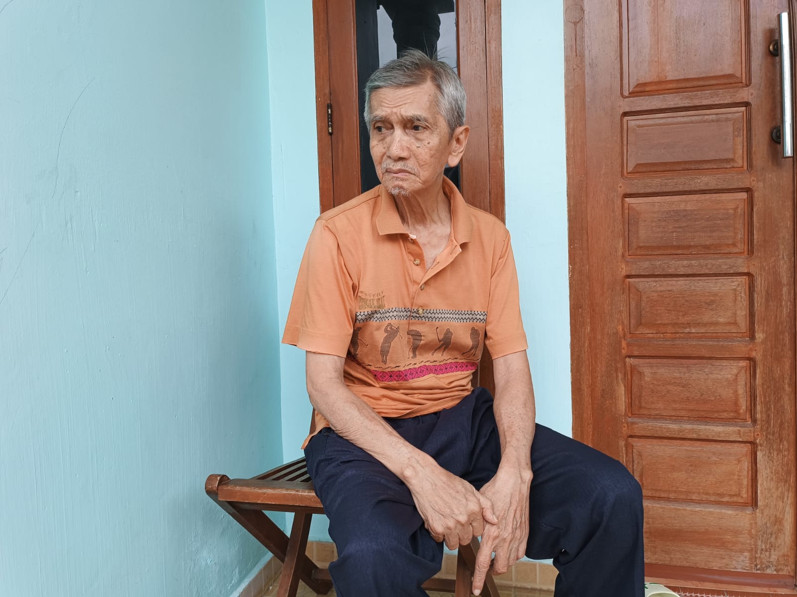 Jaya (73) suami Maimunah korban perampokan di Gang Pulau Pandan Jalan Raja Haji Fisabilillah Tanjungpinang.