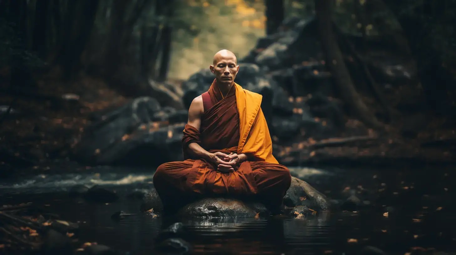 ILUSTRASI bikse Buddha saat bermeditasi di alam. F Beauty Health Page