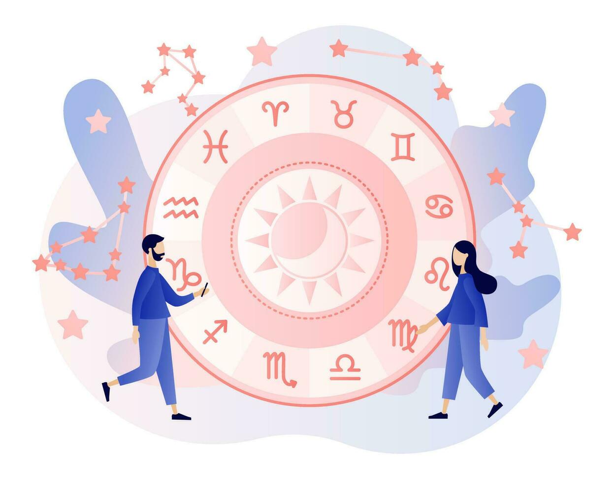ILUSTRASI zodiak mengenai karakter seseorang. F Vecteezy