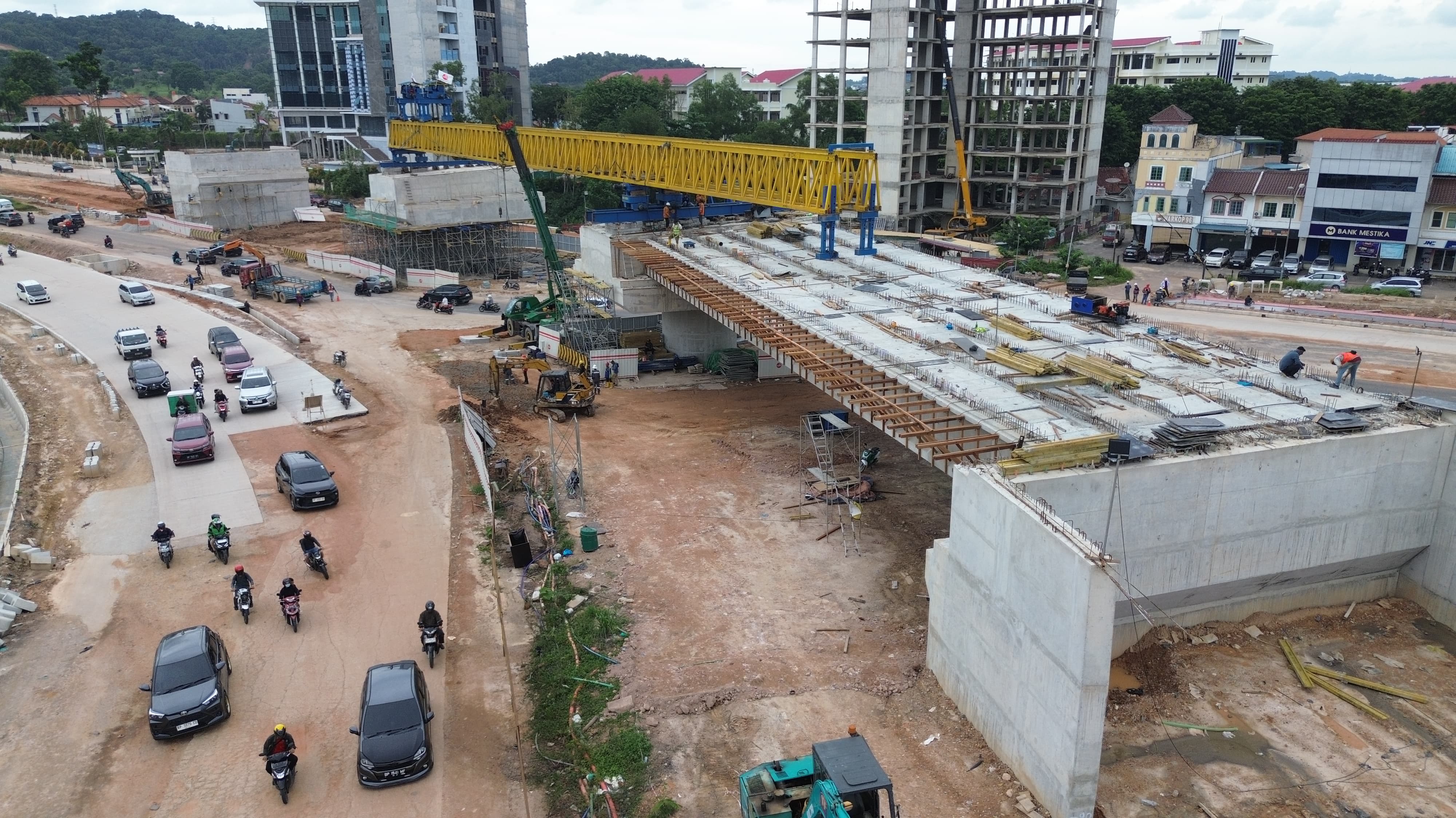Pengerjaan fly over Sei Ladi sudah mencapai 70 persen.