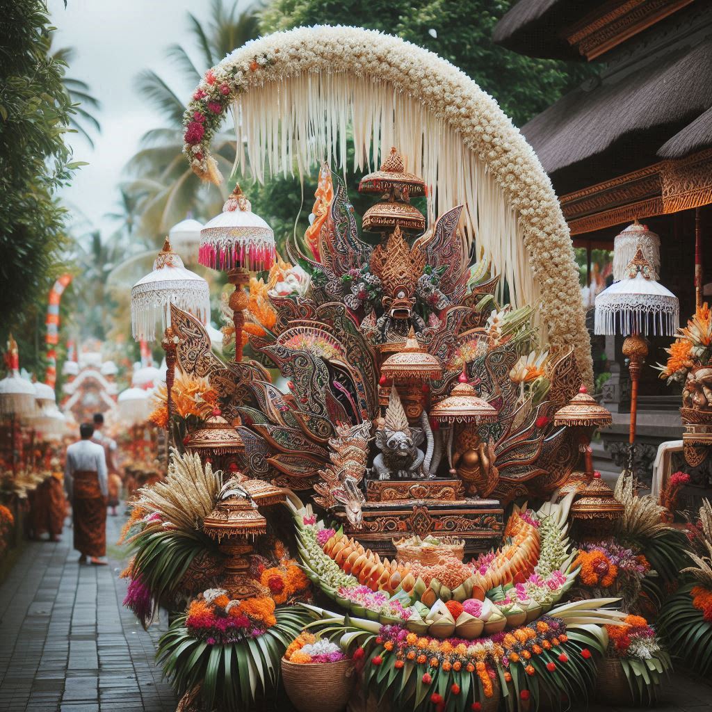 ILUSTRASI Hari raya Galungan di Bali. F Bing