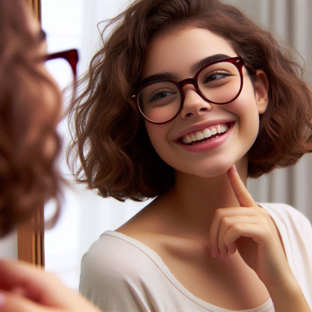 ILUSTRASI Perempuan afirmasi di kaca setiap pagi. F Microsoft Bing