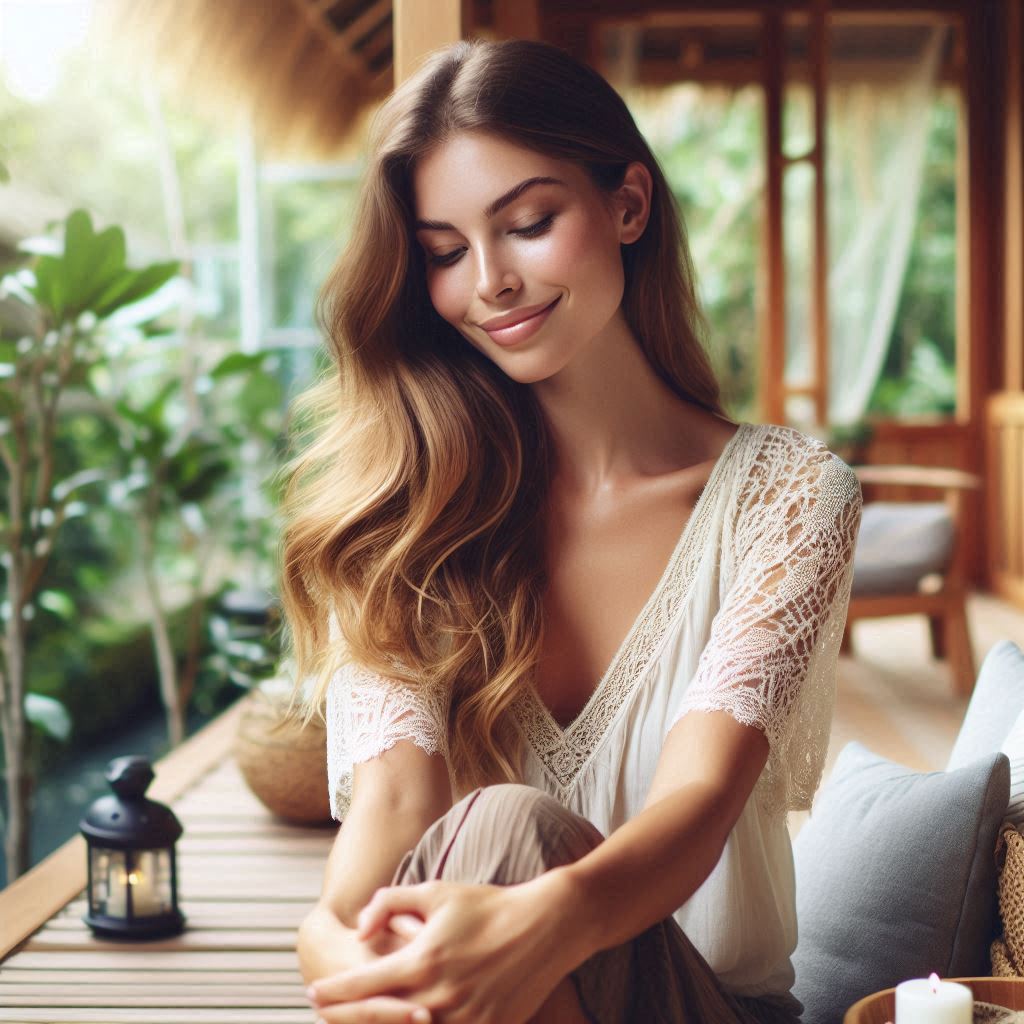 ILUSTRASI perempuan yang menjalani kunci hidup tenang. F Microsoft Copilot