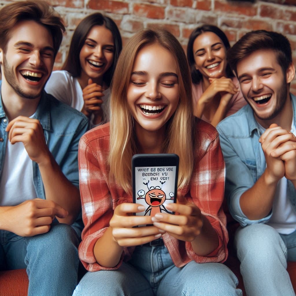 ILUSTRASI perempuan merespon chat bersama teman-temannya. F Microsoft Copilot
