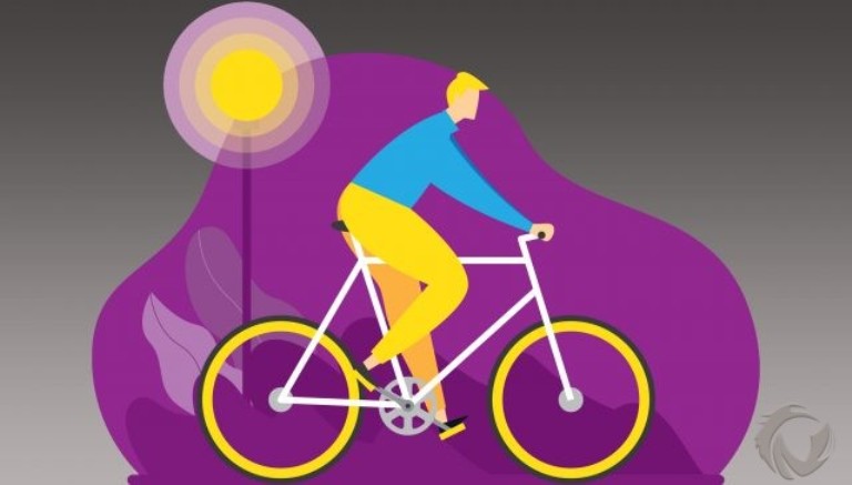 Ilustrasi. Gowes malam hari.