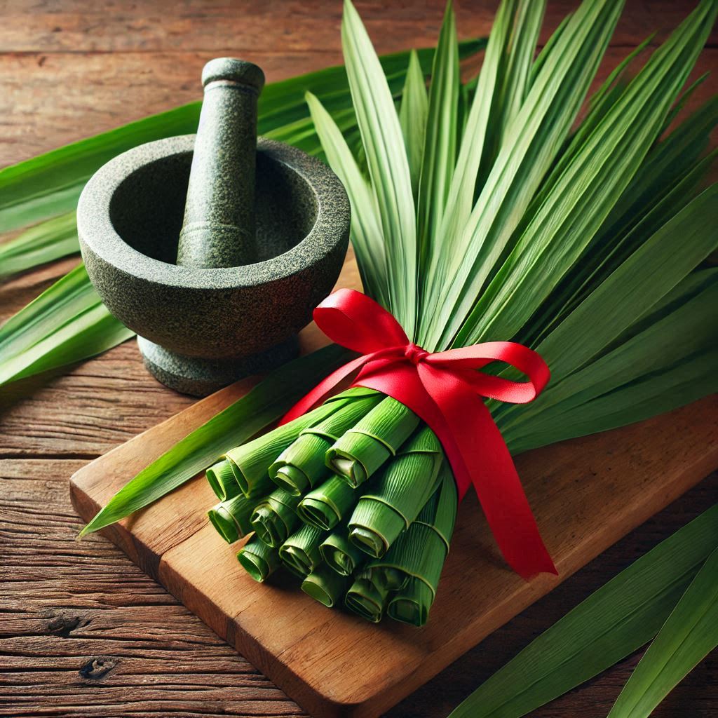 ILUSTRASI daun pandan.