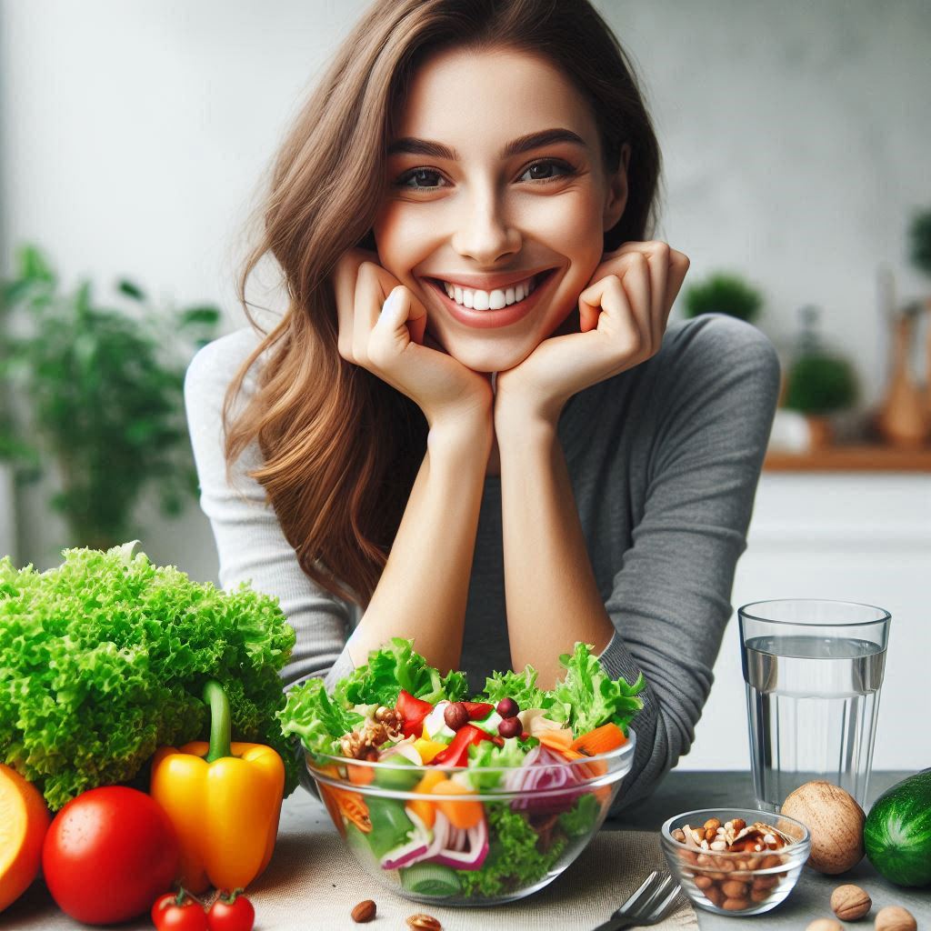 ILUSTRASI Perempuan yang menjalankan diet sehat.