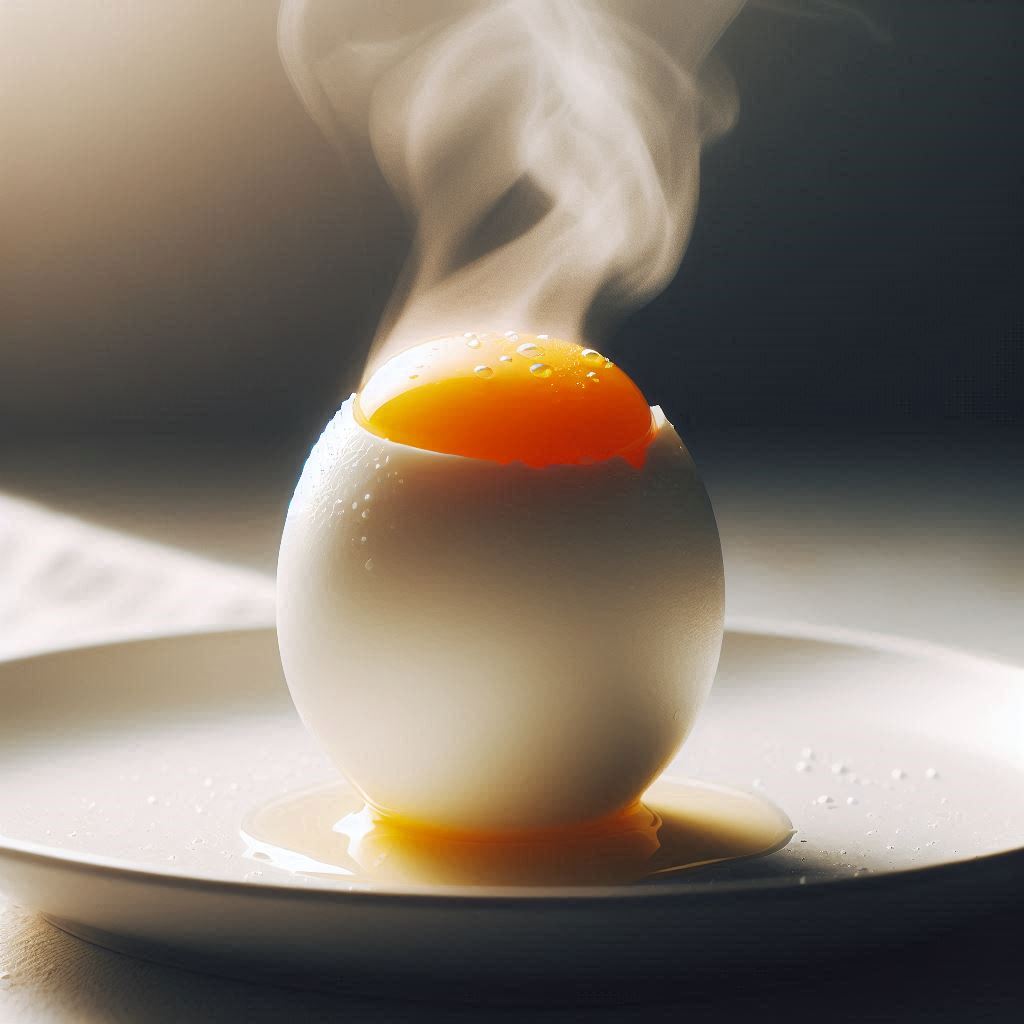 ILUSTRASI telur rebus.