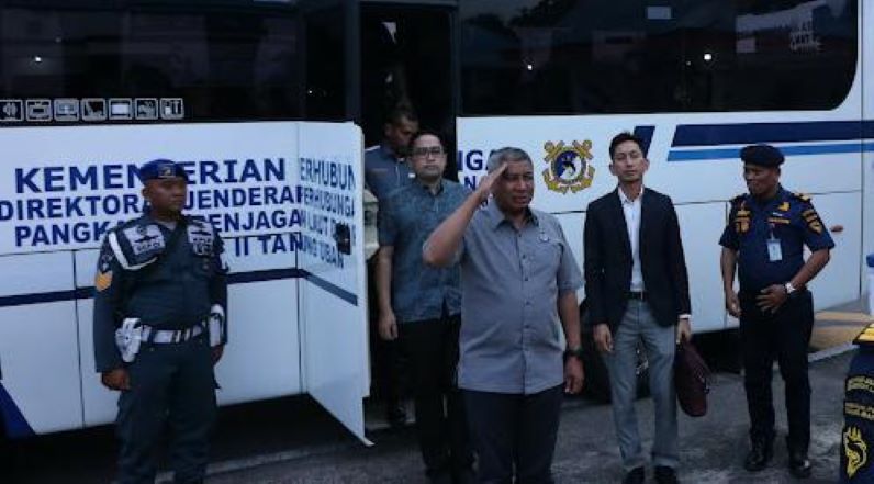 Delegasi dari Malaysia tiba di Pangkalan PLP Tanjung Uban di Tanjunguban, Bintan, Rabu (4/12/2024) petang.