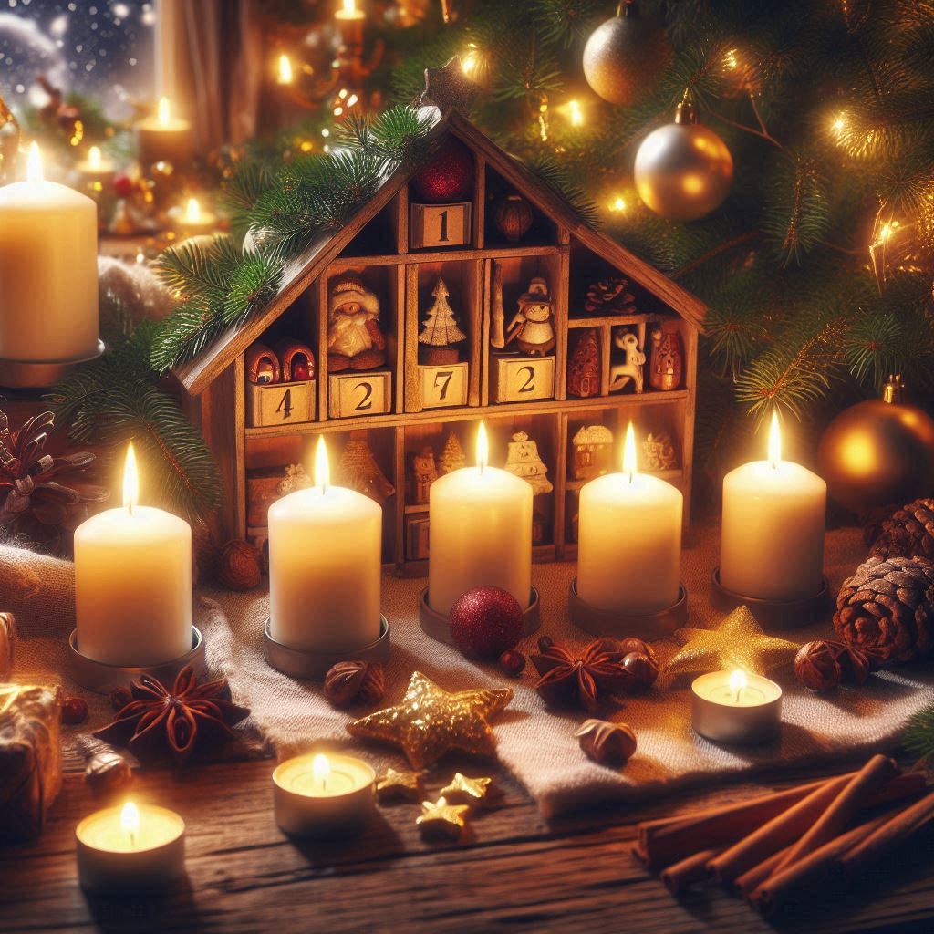 ILUSTRASI lilin sebagai simbol Minggu Advent.