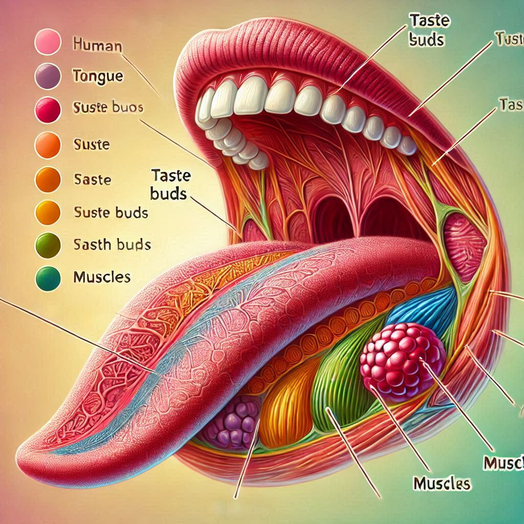 ILUSTRASI lidah manusia.