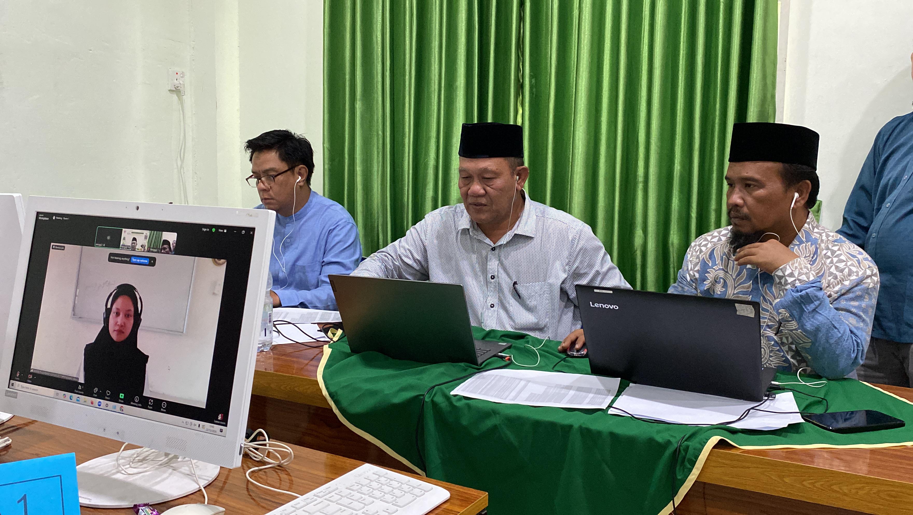 Tim Penguji Seleksi CPNS Kemenag Provinsi Kepri melakukan seleksi SKB Non CAT secara daring terhadap 185 peserta.