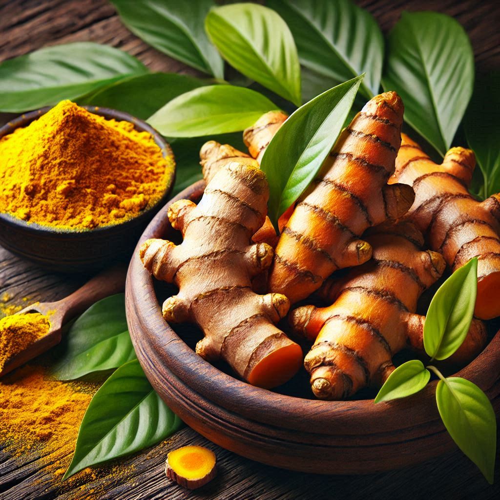 ILUSTRASI kunyit dan olahannya.
