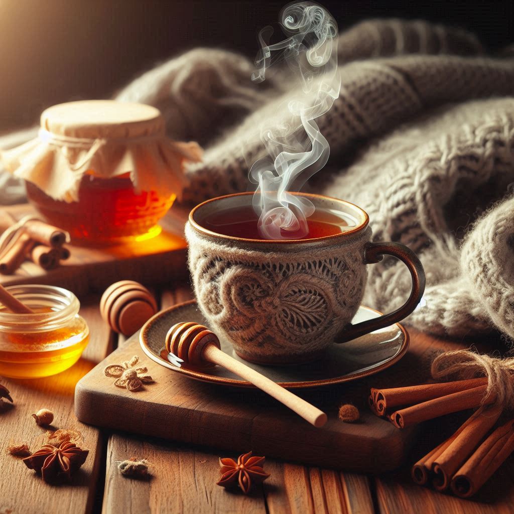 ILUSTRASI teh kayu manis.