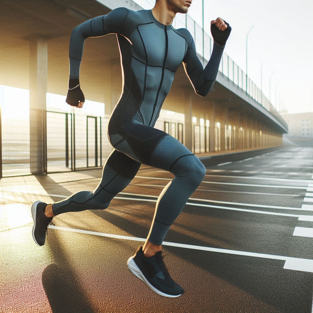 ILUSTRASI costume dry fit untuk olahraga lari.