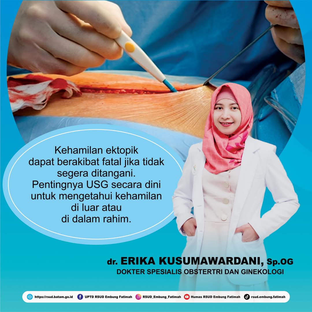 Dokter spesialis obstetri dan ginekologi RSUD Embung Fatimah Batam, dr. Erika Kusumawardani, Sp, OG.
