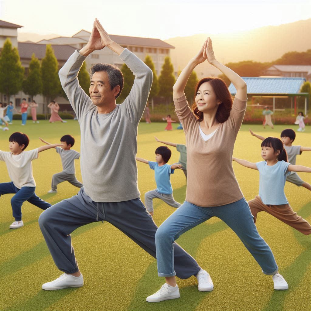 ILUSTRASI.  Senam tai chi.