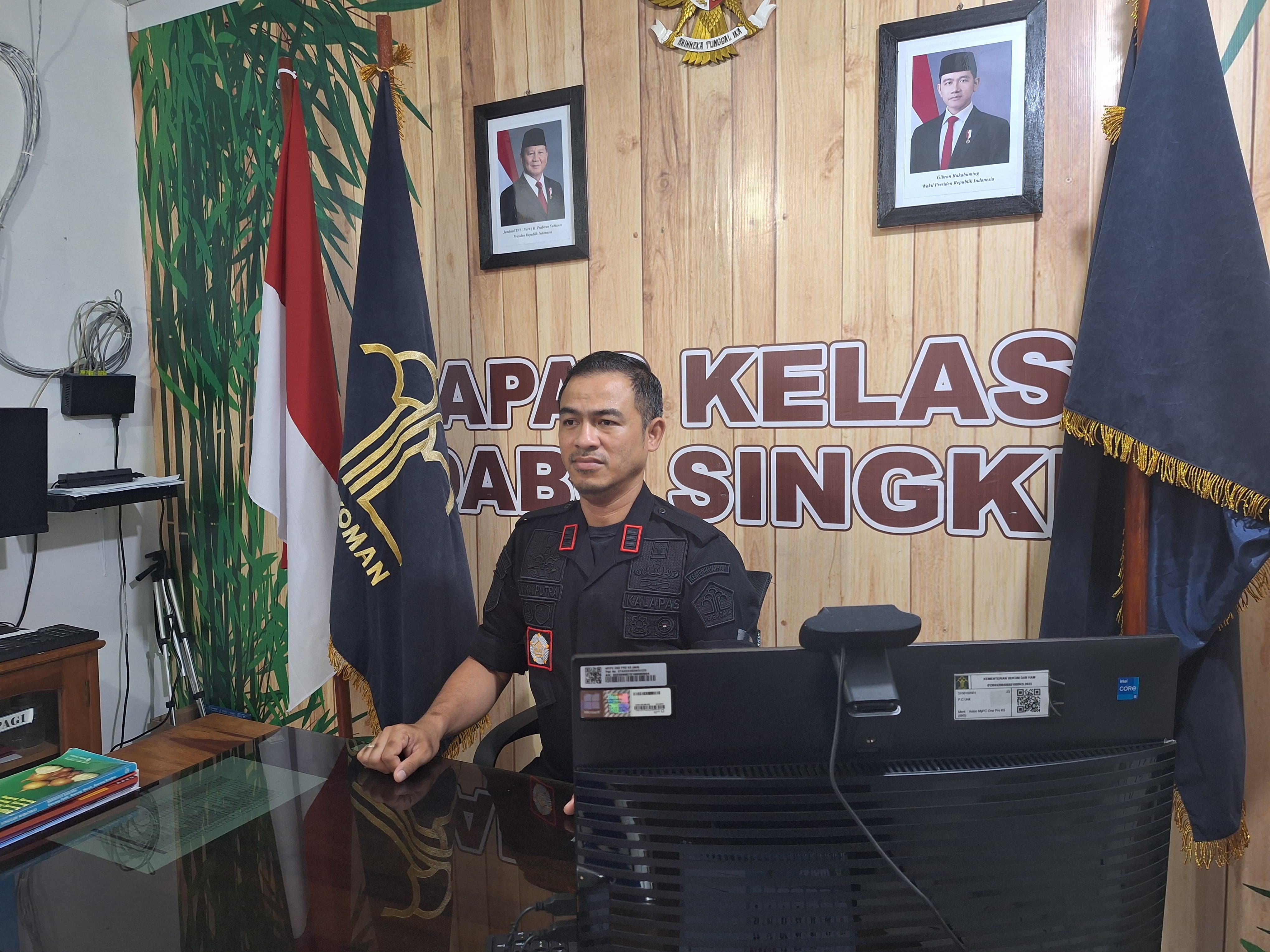 Kepala Lapas Kelas III Dabo Singkep, Jaka Putra, Rabu (26/3).