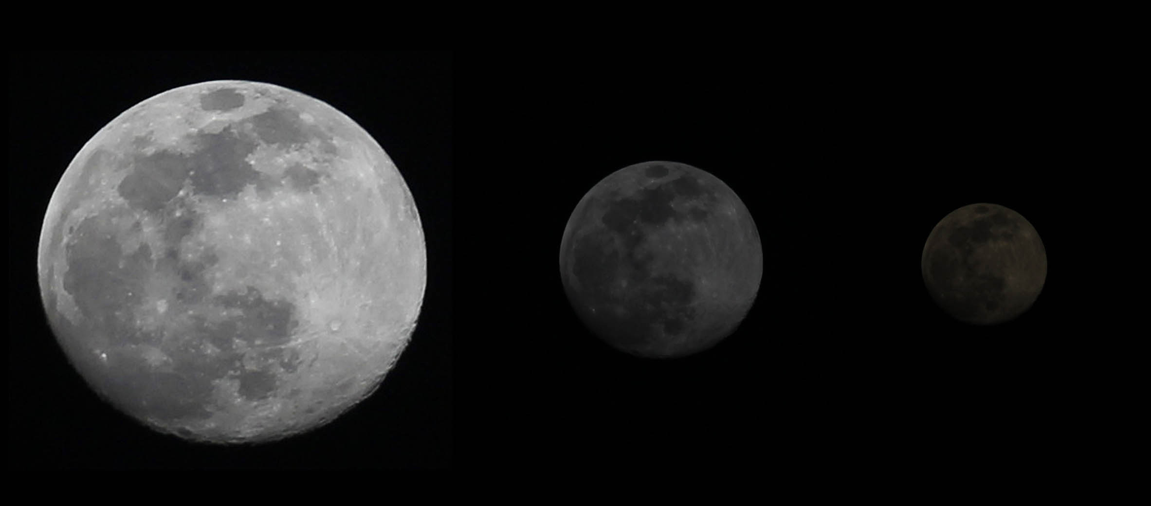 Supermoon atau bulan purnama penuh yang tampak di langit Tanjungpinang, beberapa waktu lalu. Fenomena langit Supermoon merupakan keadaan bulan penuh ketika bulan berada dalam posisi terdekatnya dengan Bumi.