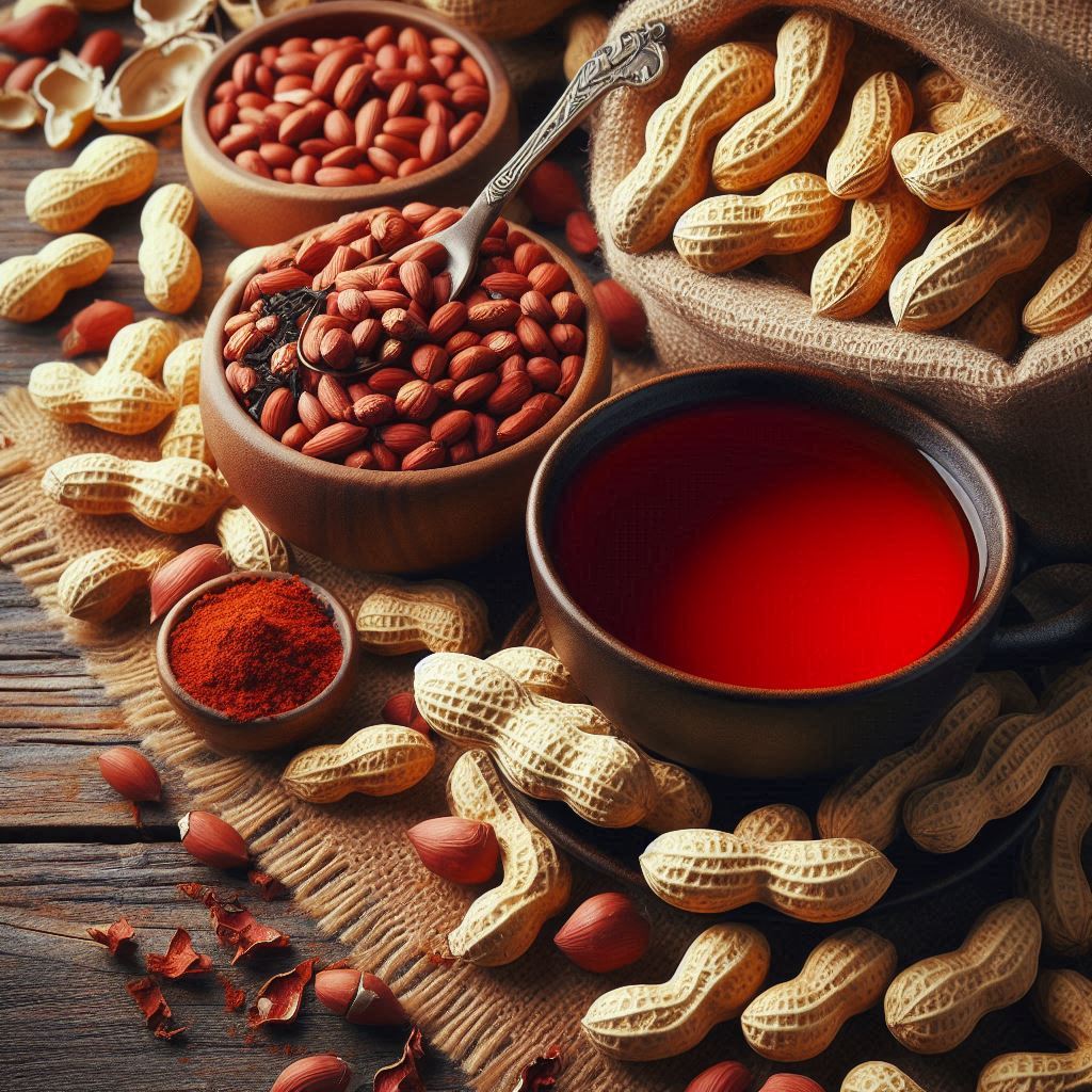 ILUSTRASI. Kacang tanah dimana Kulit dalamnya mengandung flavonoid, phenol, dan vitamin K yang bermanfaat bagi tubuh.
