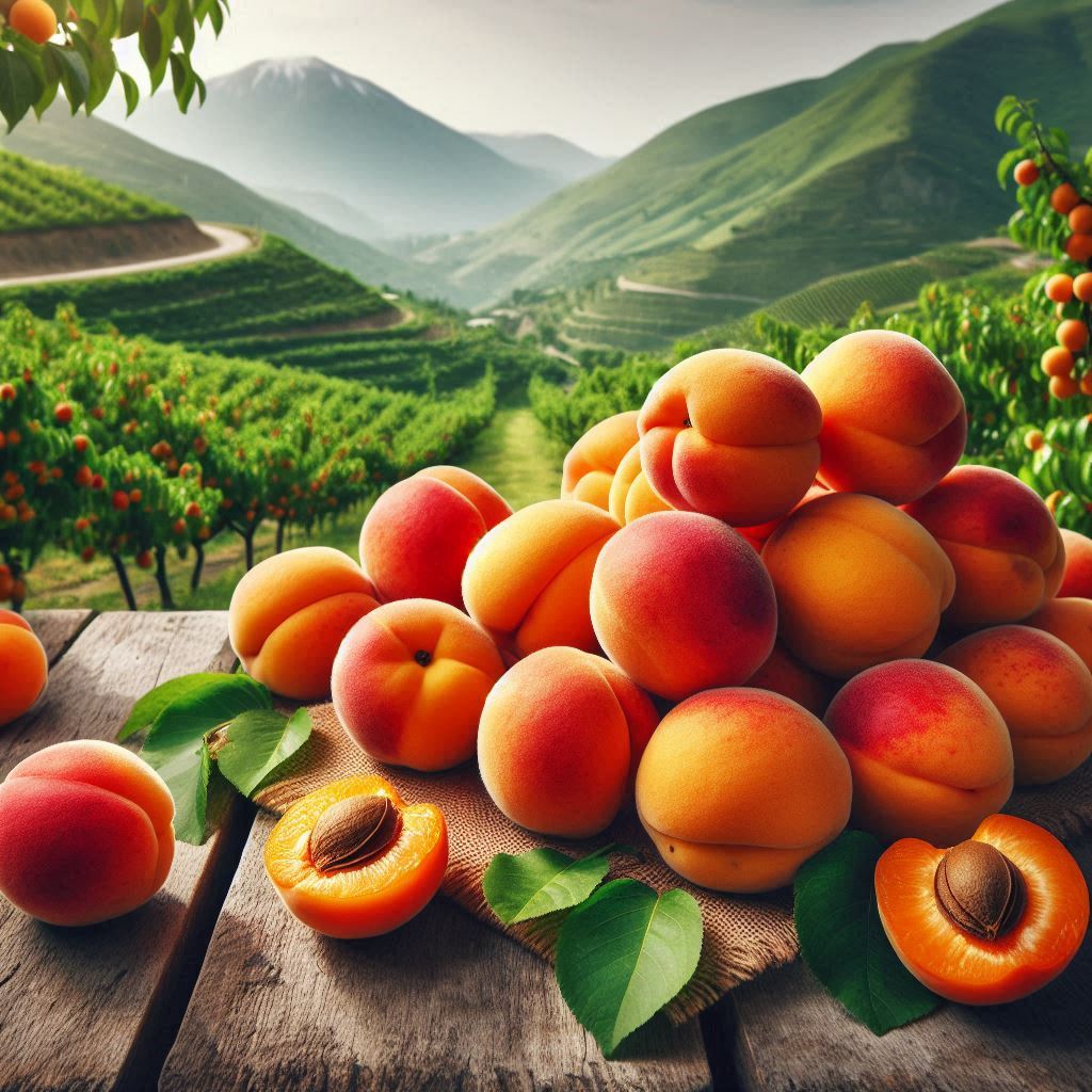 ILUSTRASI. Buah aprikot segar.