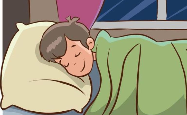 ILUSTRASI. Anak sedang tidur saat malam.