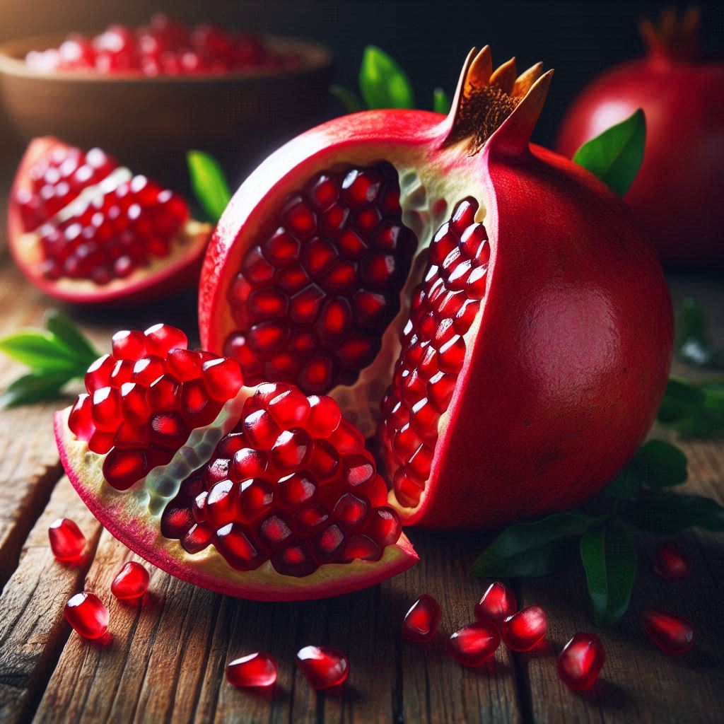 ILUSTRASI buah delima.