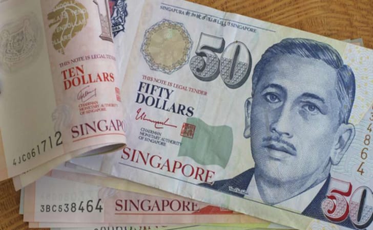 Ilustrasi dollar Singapura