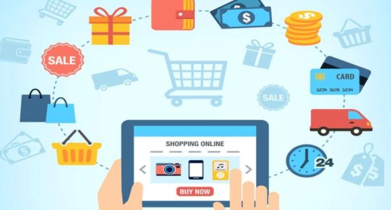 Ilustrasi. Belanja online.