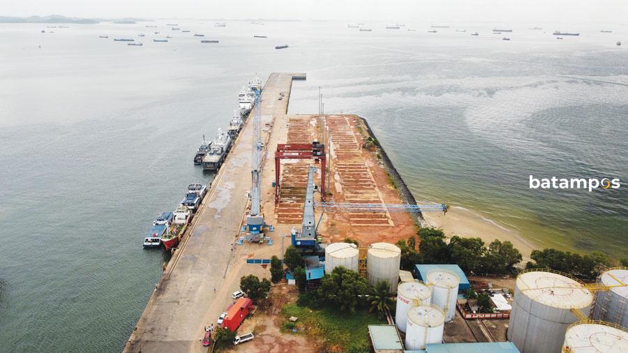 Kondisi Dermaga Utara Pelabuhan Batuampar yang proses pengembangannya ada dugaan korupsi.
