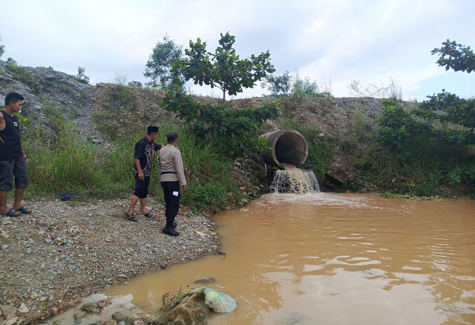 Salah satu saluran drainase yang menjadi lokasi tenggelam nya seorang bocah lelaki di Sagulung belum lama ini.