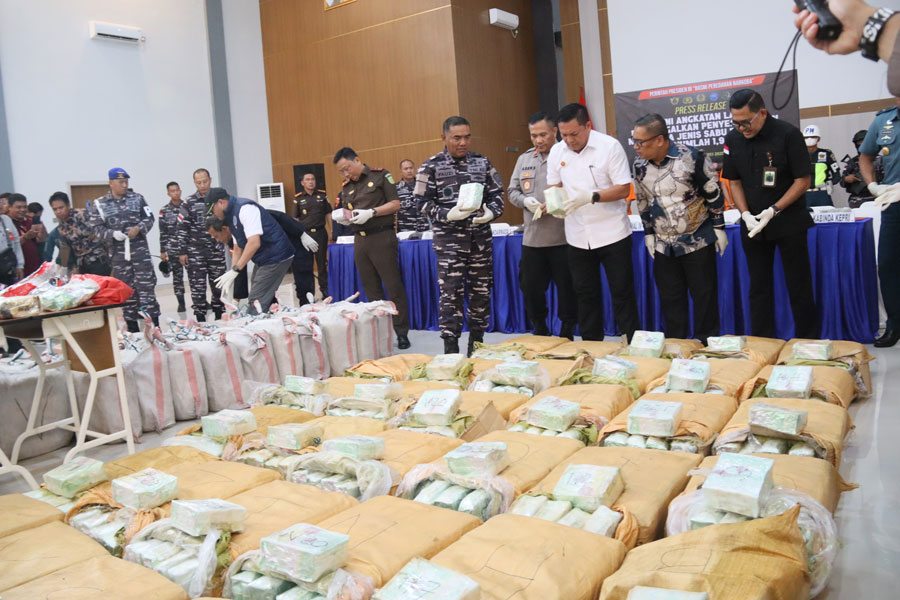 Ekspose tangkapan narkotika.