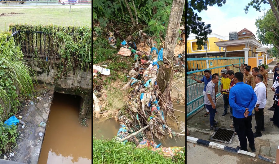 Petugas gabungan cek ke lapangan, melihat langsung kondisi drainase.
