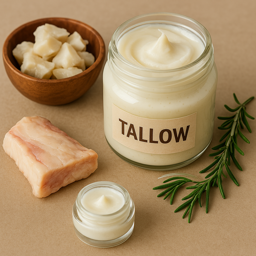 ILUSTRASI tallow, lemak hewani yang dimurnikan, kemudian dibuat menjadi Bahan produk skincare.