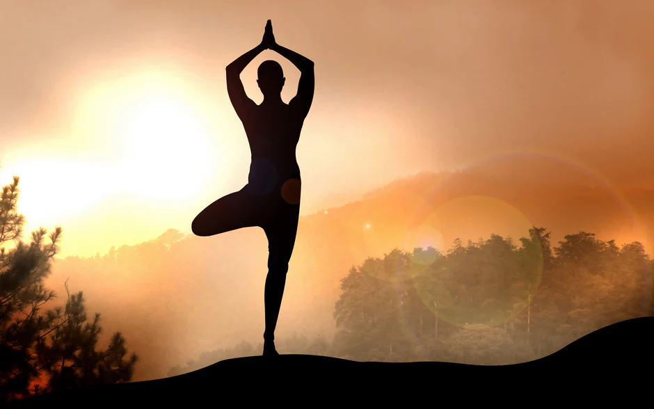ILUSTRASI gerakan yoga.