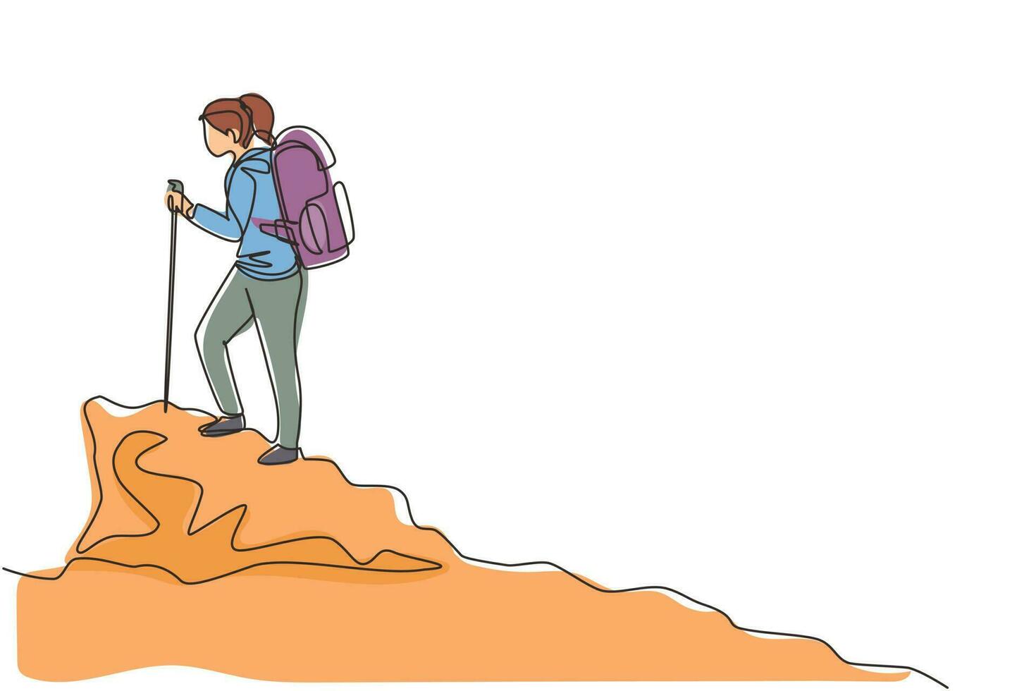 ILUSTRASI mendaki gunung.