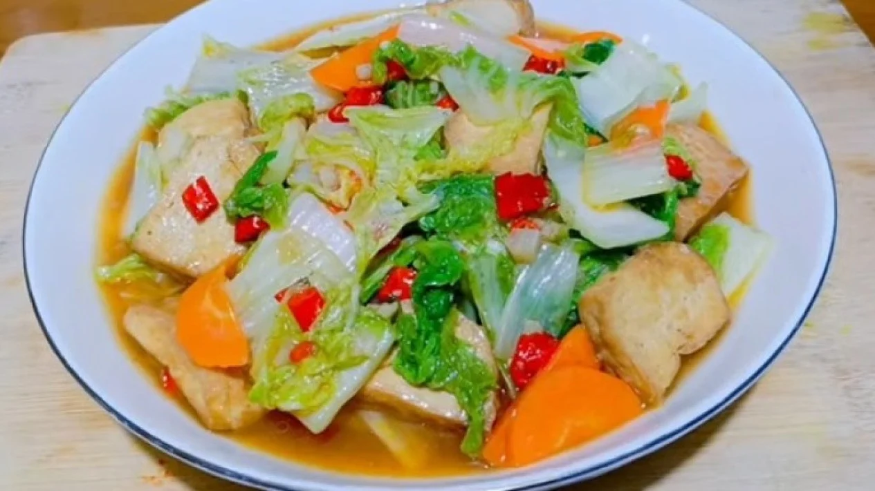 OLAHAN tumis sawi putih pakai tahu.