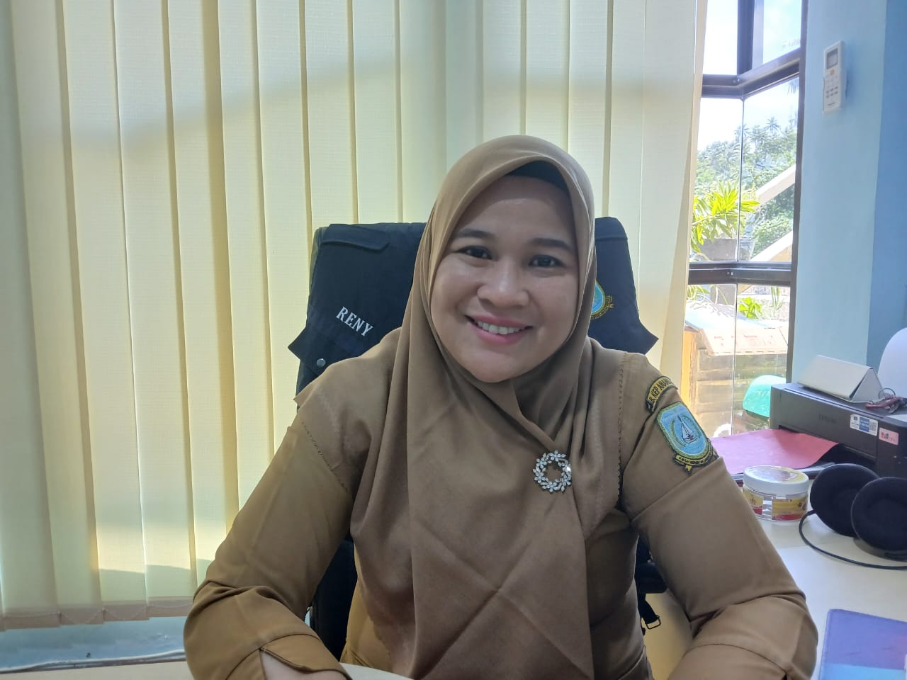 Sekretaris Dinas Perpustakaan dan Kearsipan Daerah Kabupaten Anambas, Reny Perdayanti.