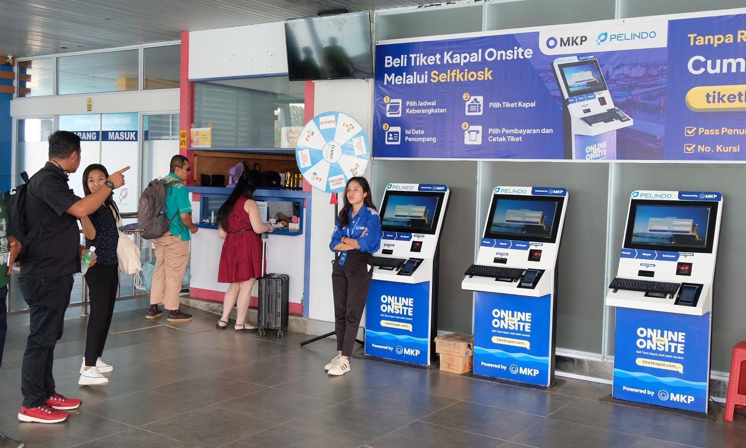 Mesin E-Ticketing yang ada di Pelabuhan SBP Tanjungpinang.