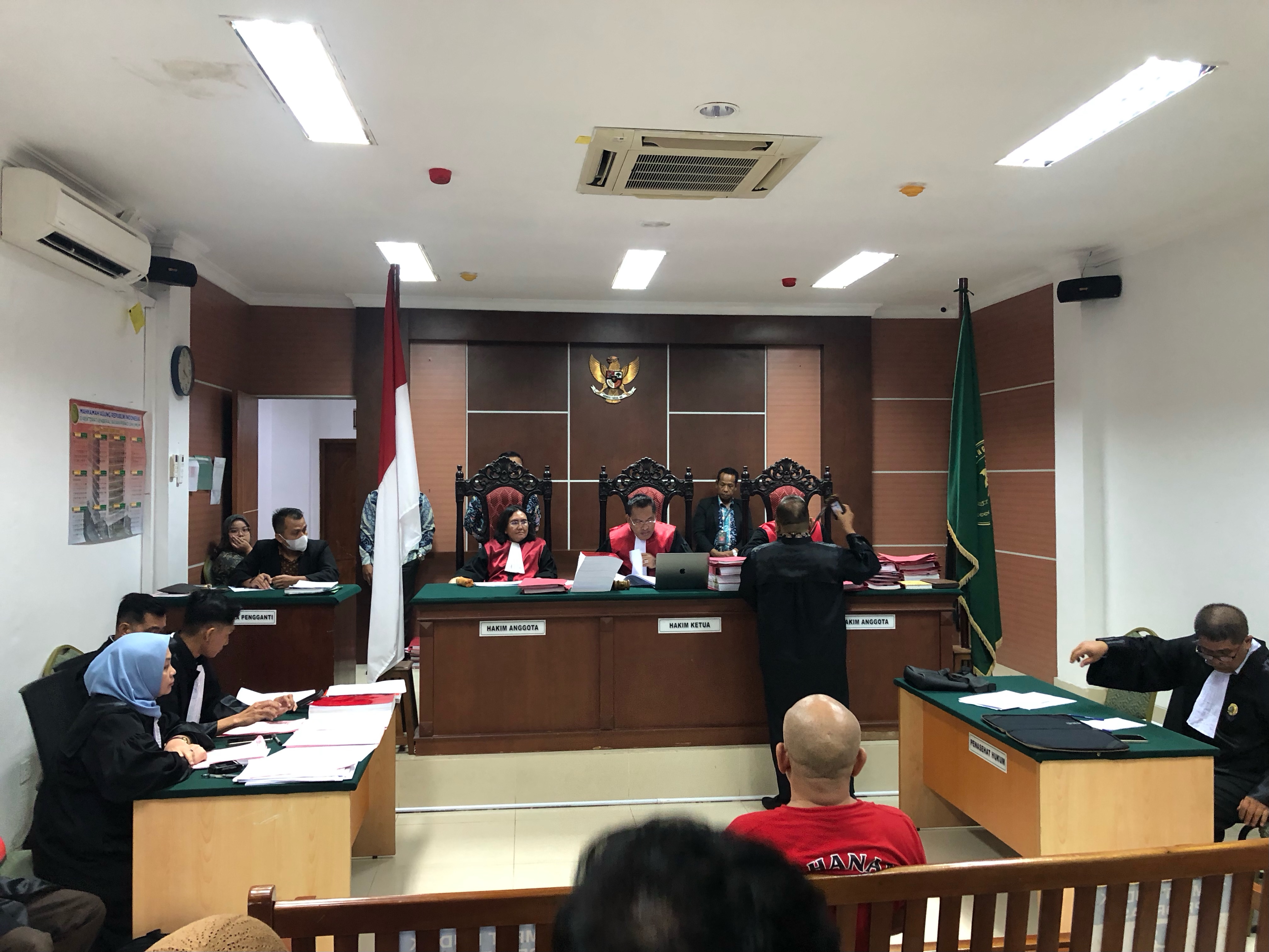 Yusril Kota saat mengikuti sidang atas kasus yang menjeratnya.